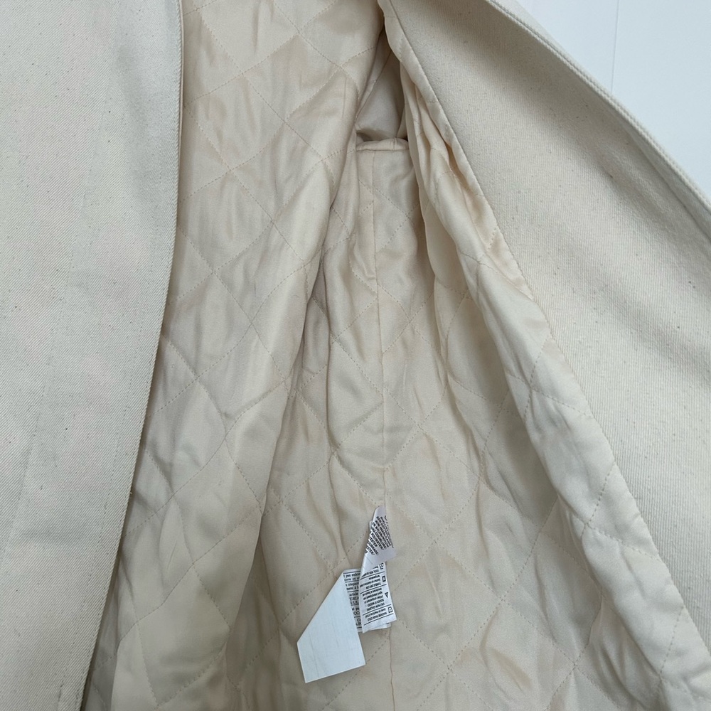 VINCE Women's Cream Belted Jacket - Picture 8 of 10